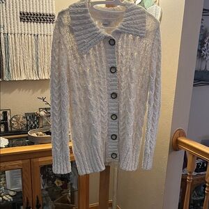 Caslon Cream Cable Knit Cardigan